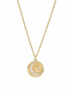 Julie Vos Luna Moon Delicate Charm Necklace